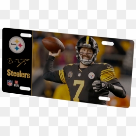 Pittsburgh Steelers Ben Roethlisberger Metal Photo - Logos And Uniforms Of The Pittsburgh Steelers, HD Png Download - ben roethlisberger png