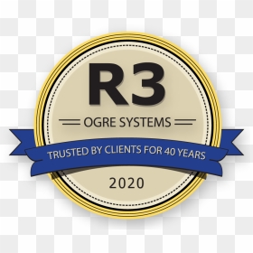 40 Years Badge Graphic With R3 Drop Shadow 2020-01 - Circle, HD Png Download - ogre png