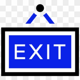 Exit - Electric Blue, HD Png Download - exit png