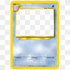 Ice Type Pokemon Cards Blank Stage 1 , Png Download - Blank Pokemon Card Png, Transparent Png - pokemon cards png
