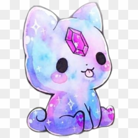 Vector Freeuse Download Colorful Kitty Catstickers - Kawaii Galaxy Cute Drawings, HD Png Download - kawaii cat png