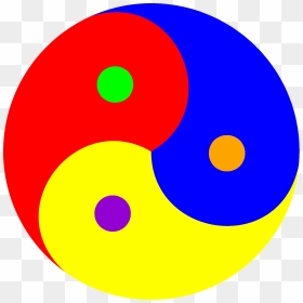 Yin Yang Triality Color Theory, HD Png Download - manchas de pintura png