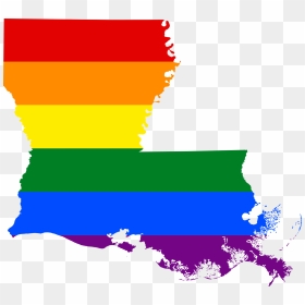 Lgbt Flag Map Of Louisiana - Covid 19 Louisiana Cases, HD Png Download - lgbt flag png