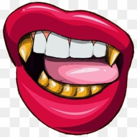 #boca #png - Lips With Grill Drawing, Transparent Png - boca png
