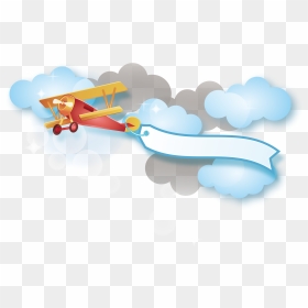 D20 Clipart Red - Plane With Banner Png, Transparent Png - faixa png