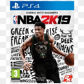 Ps4 Nba 2k19, HD Png Download - giannis antetokounmpo png