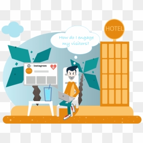 Social Media Marketing For Hotels - Cartoon, HD Png Download - social media marketing png