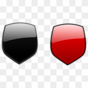 Glossy Shields 5 Clip Arts - Red And Black Shield, HD Png Download - shields png