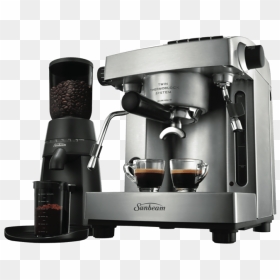 Sunbeam Pu6910 Espresso Machine & Grinder - Sunbeam Coffee Machine Pu6910, HD Png Download - sunbeam png