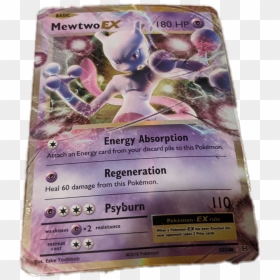 #mewtwo #pokemon Card - Mewtwo Ex 52 108, HD Png Download - pokemon card png