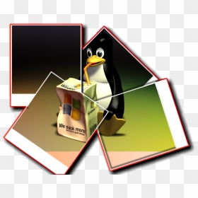 Peng Polaroid - Windows To Linux, HD Png Download - polaroid border png