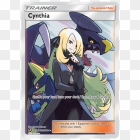 Cynthia Full Art - Hidden Fates Best Cards, HD Png Download - pokemon cards png