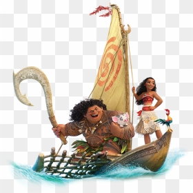 Moana And Maui On Boat, HD Png Download - faixa png