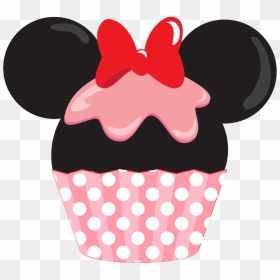 Minnie Mouse Cupcake Cartoon, HD Png Download - minnie rosa png