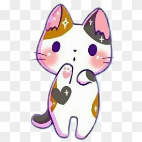 Kawaii Cute Cat Kitten Cats Catlove Report - Cute Cat Love Cartoon, HD Png Download - kawaii cat png