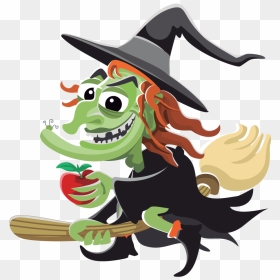 Transparent Cauldron Clipart - Witch Clipart Png, Png Download - halloween witch png