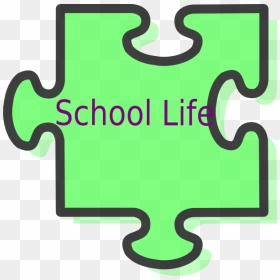 School Life Clip Art - Puzzle Piece, HD Png Download - jigsaw png