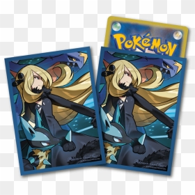 Garchomp And Cynthia Art, HD Png Download - pokemon card png