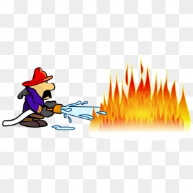 Fireman In Action Clipart, HD Png Download - fireman png
