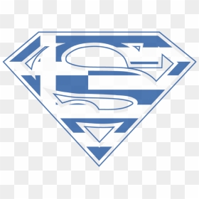 Superman Greek Shield Men"s Crewneck Sweatshirt - Portuguese Flag Superman Logo, HD Png Download - superman shield png