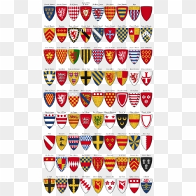 File - Charles - Medieval English Coat Of Arms, HD Png Download - shields png