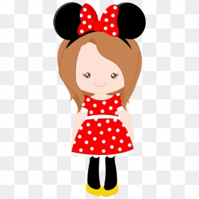 Pajamas Clipart Polka Dot - Cartoon Minnie Mouse Drawing, HD Png Download - minnie rosa png