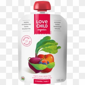 Strawberries, Beets Blueberries - Love Child Food Pouches, HD Png Download - beets png