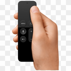 Now It Comes To The Remote - Apple Tv Remote In Hand, HD Png Download - apple tv png
