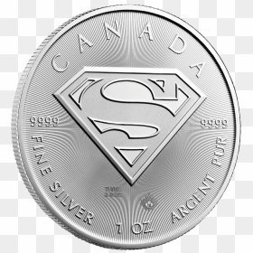 1 Ounce Silver Canadian Superman"   Title="1 Ounce - 5 Oz Aztec Silver Round, HD Png Download - superman shield png