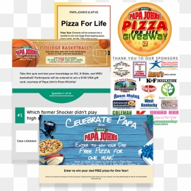 Papa Johns Promotions - Flyer, HD Png Download - papa johns png