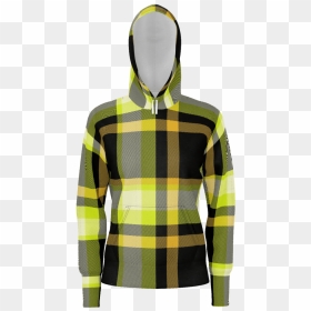 Yellow & Black Checkered Pattern Hoodie - Hoodie, HD Png Download - checkered pattern png