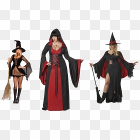 Witch - Sexy Witch Costume With Cape, HD Png Download - halloween witch png