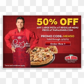 Papa Johns Promo Code, HD Png Download - papa johns png