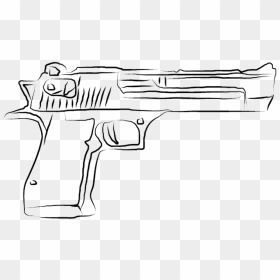 Desert Eagle Drawing, HD Png Download - deagle png