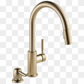 Delta Kitchen Faucet With Soap Dispenser, HD Png Download - faucet png