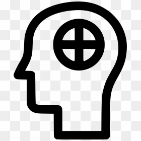 Mental Human Health Care Treatment Man Brain - Side Face Icon Png, Transparent Png - mental health png