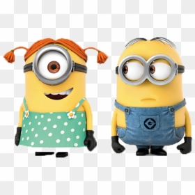 Me Clipart Png - Girl Minion And Boy Minion, Transparent Png - about me png