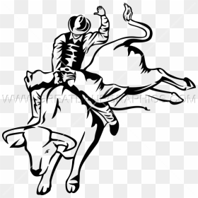 Drawing At Getdrawings Com - Simple Bull Riding Drawing, HD Png Download - rodeo png