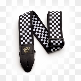 Ernie Ball Black And White Checkered Jacquard Guitar - Ernie Ball Checkered Guitar Strap, HD Png Download - checkered pattern png