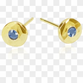 Blue Sapphire & Gold Nugget Stud Earrings"  Class="lazyload - Earrings, HD Png Download - gold nugget png