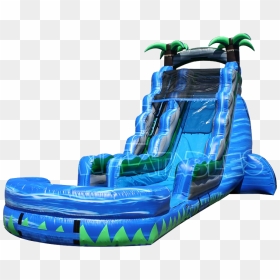 The Blue Crush Inflatable Water Slide - Inflatable Water Slide Clipart, HD Png Download - water slide png