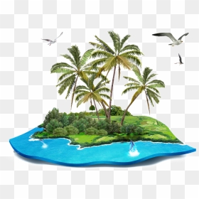 Isla Tropical Modelo Png Transparente - Tropical Island Png, Png Download - modelo png