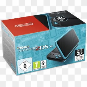 New Nintendo 2ds Xl Black And Blue, HD Png Download - nintendo ds png