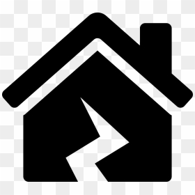 House Symbol Black And White, HD Png Download - damage png