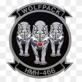 Hmh-466 Insignia - Hmh-466, HD Png Download - wolf pack png