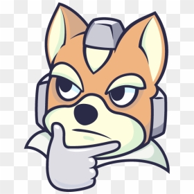 Star Fox 64 Dog Like Mammal Dog Breed Nose Dog Small - Fox Thinking Emoji, HD Png Download - fox melee png