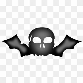 Bat Skull Vampire Png Image - Bat Halloween Cartoon Logo, Transparent Png - bat wings png