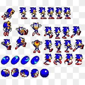 Sonic Sprite Sheet Transparent, HD Png Download - sonic sprite png