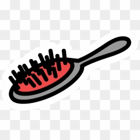 Hair Brush Cartoon - Hairbrush Clipart Png, Transparent Png - hair brush png