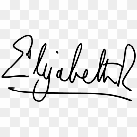 Queen Elizabeth Ii Signature , Png Download - Queen Elizabeth Signature Png, Transparent Png - queen elizabeth png